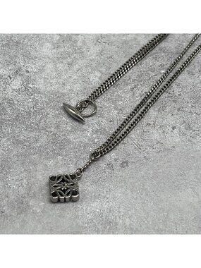 Loewe Anagram Logo Necklace Metal 70